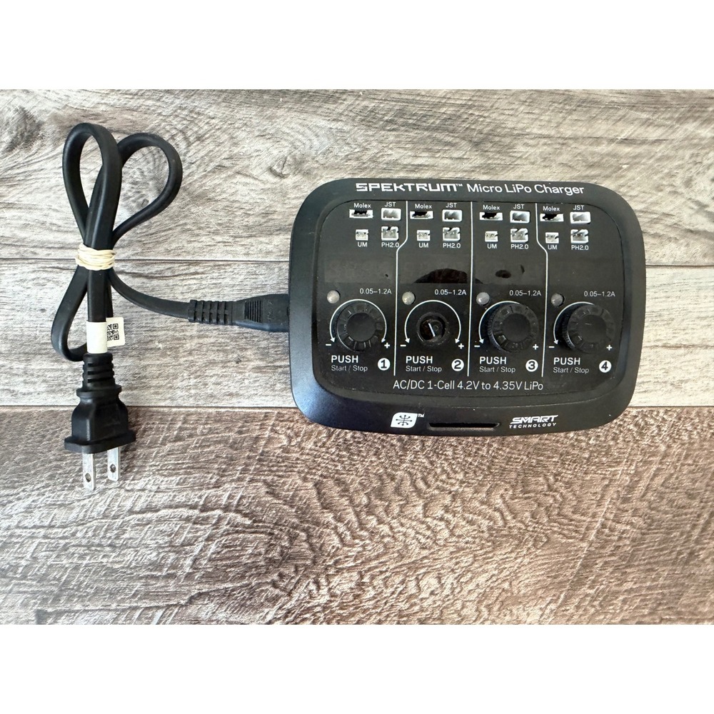Spektrum Micro LiPo Charger Black RC Battery Charging Station - Works
